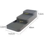 Organizer blok stojak na wkład noże do szuflady kuchennej nablatowy 40*14cm - 12
