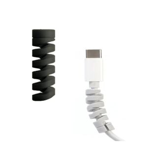 ZABEZPIECZENIE OSŁONA PRZEWODU KABLA ŁADOWARKI USB SPIRALA CZARNA