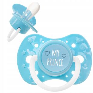 SMOCZEK USPOKAJAJĄCY AKUKU SYMETRYCZNY SILIKONOWY 0+ BEZ BPA Z NASADKĄ