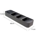 Organizer wkład do szuflady kuchennej na sztućce noże łyżki do biurka szary  40*11cm - 9