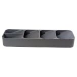 Organizer wkład do szuflady kuchennej na sztućce noże łyżki do biurka szary  40*11cm - 8