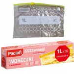 PACLAN WORECZKI TOREBKI STRUNOWE Z SUWAKIEM ZAMYKANE DO PRZECHOWYWANIA ŻYWNOŚCI MROŻENIA 1L 20 SZT - 7