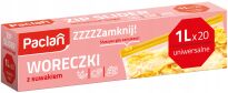 Woreczki strunowe z suwakiem do przechowywania żywności i mrożenia 1 l 20 sztuk Paclan - 2