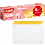 PACLAN WORECZKI TOREBKI STRUNOWE Z SUWAKIEM ZAMYKANE DO PRZECHOWYWANIA ŻYWNOŚCI MROŻENIA 1L 20 SZT - 10