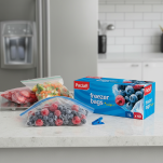 WORECZKI WORKI TOREBKI DO MROŻENIA ŻYWNOŚCI NA MROŻONKI KANAPKI Z KLIPSAMI PACLAN 1L 40SZT - 4