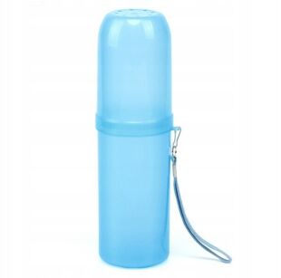 ETUI PODRÓŻNE XXL NA SZCZOTECZKĘ I PASTĘ DO ZĘBÓW NIEBIESKIE POJEMNIK HIGIENICZNY Z WENTYLACJĄ