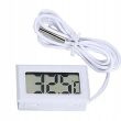 TERMOMETR ELEKTRONICZNY POKOJOWY CYFROWY MIERNIK CZUJNIK TEMPERATURY BIAŁY Z SONDĄ - 3