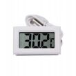 TERMOMETR ELEKTRONICZNY POKOJOWY CYFROWY MIERNIK CZUJNIK TEMPERATURY BIAŁY Z SONDĄ - 5
