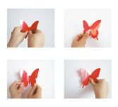 FIOLETOWE NAKLEJKI ŚCIENNE NA ŚCIANĘ MEBLE MOTYLKI MOTYLE SAMOPRZYLEPNE 3D DEKORACJA POKOJU OZDOBA ZESTAW 12 SZTUK - 5