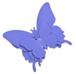 FIOLETOWE NAKLEJKI ŚCIENNE NA ŚCIANĘ MEBLE MOTYLKI MOTYLE SAMOPRZYLEPNE 3D DEKORACJA POKOJU OZDOBA ZESTAW 12 SZTUK - 2