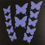 FIOLETOWE NAKLEJKI ŚCIENNE NA ŚCIANĘ MEBLE MOTYLKI MOTYLE SAMOPRZYLEPNE 3D DEKORACJA POKOJU OZDOBA ZESTAW 12 SZTUK - 3