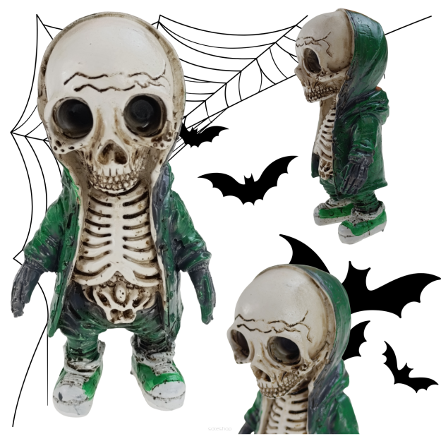 SZKIELET KOŚCIOTRUP SZKIELETOR CZASZKA CZACHA OZDOBA DEKORACJA HALLOWEEN DZIEŃ CHŁOPAKA 18-TKA WZ. C