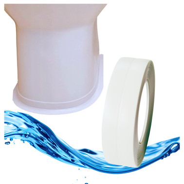 TAŚMA USZCZELNIAJĄCA USZCZELKA SILIKONOWA WODOODPORNA DO ZLEWU WANNY BRODZIKA TOALETY 21mm 320cm BIAŁA