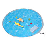 WOREK ORGANIZER MATA DO ZABAWY POJEMNIK NA ZABAWKI KLOCKI NIEBIESKI 140CM - 3