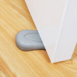 KLIN DO DRZWI STOPER GUMOWY BLOKADA SZARY Z ZAWIESZKĄ STOPKA ZABEZPIECZAJĄCA PRZED ZAMYKANIEM - 3