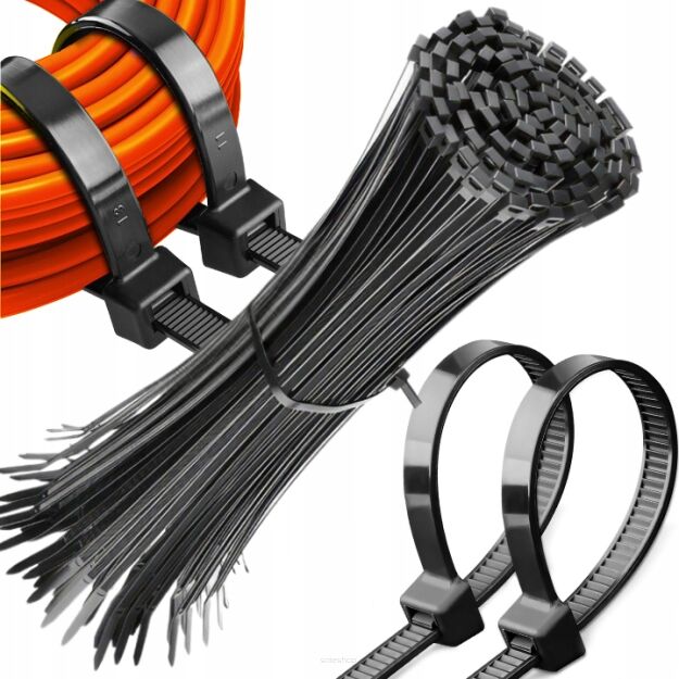 OPASKI ZACISKOWE MOCNE TRYTYTKI TRYTKI KABLOWE 2,5MM X 10CM ZESTAW 100SZT