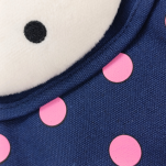 PLECAK MAŁY PLECACZEK DLA DZIEWCZYNKI DO PRZEDSZKOLA ŻŁOBKA DLA PRZEDSZKOLAKA GRANATOWY W RÓŻOWE KROPKI - 5