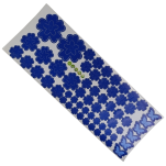 NAKLEJKI ŚCIENNE KWIATY I MOTYLE SAMOPRZYLEPNE DEKORACJE NA MEBLE I ŚCIANY ARKUSZ 60SZT NIEBIESKI - 2