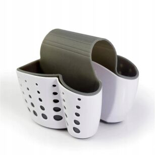 ORGANIZER UCHWYT KOSZYK NA GĄBKI DRUCIAKI NA ZLEW ZLEWOZMYWAK DWUKOMOROWY NA KRAN