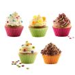 FOREMKA BLASZKA BLACHA FORMA DO PIECZENIA BABECZEK BABEK MUFFINEK 12 SZTUK  + FOREMKI SILIKONOWE - 4