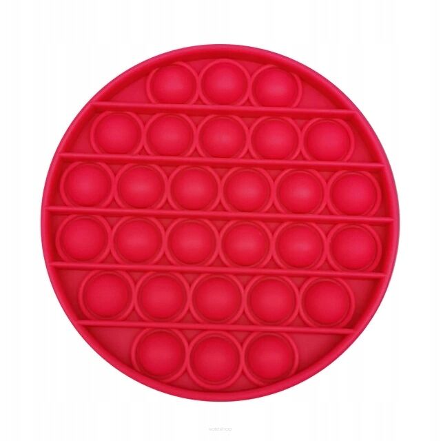 PUSH BUBBLE POP IT ZABAWKA SENSORYCZNA ANTYSTRES MALINOWE KOŁO