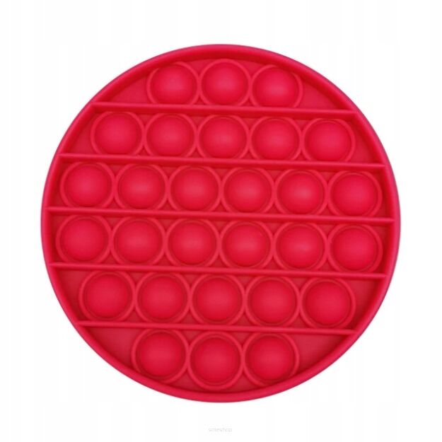 PUSH BUBBLE POP IT ZABAWKA SENSORYCZNA ANTYSTRES MALINOWE KOŁO