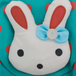 PLECAK MAŁY PLECACZEK DLA DZIEWCZYNKI DO PRZEDSZKOLA DLA PRZEDSZKOLAKA MIĘTOWY W CZERWONE KROPKI - 3