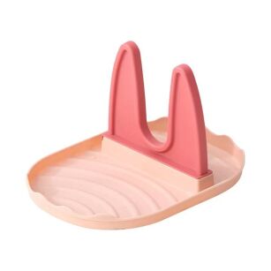 PODSTAWKA KUCHENNA OCIEKACZ POD ŁYŻKI CHOCHELKI I POKRYWKI RÓŻOWA 6 MIEJSC SKŁADANA