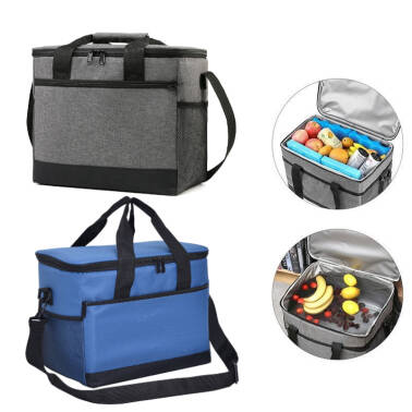Duża ergonomiczna torba termiczna lunch box na śniadanie piknik jedzenie