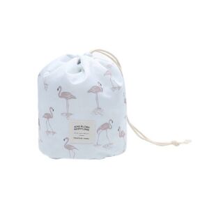 FLAMING KOSMETYCZKA DAMSKA DLA DZIEWCZYNKI PODRÓŻNA TURYSTYCZNA WIĄZANA POJEMNA WOREK ZE ŚCIĄGACZEM