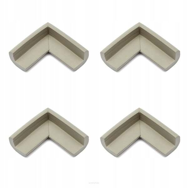 NAROŻNIKI PIANKOWE OCHRONNE SZARE ZABEZPIECZENIE NA ROGI MEBLI STOŁU BLATÓW DLA DZIECI 4 SZT