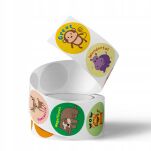 NAKLEJKI MOTYWACYJNE ZA DOBRE ZACHOWANIE DLA DZIECKA UCZNIÓW NAUCZYCIELI ANGIELSKI ROLKA 500SZT - 4