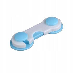 NIEBIESKIE ZABEZPIECZENIE DO SZAFEK DRZWICZEK BLOKADA DO SZUFLAD MEBLI PRZED DZIEĆMI ZATRZASK ZAPADKA