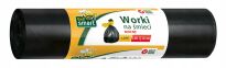 WORKI NA ŚMIECI ODPADY ODPADKI PACLAN BEE SMART 120L 10SZT LDPE WYTRZYMAŁE MOCNE CZARNE - 2