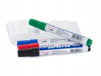 MAZAKI PISAKI MARKERY DO TABLICY TABLIC ZMAZYWALNE SUCHOŚCIERALNE RÓŻNE KOLORY ZESTAW W ETIU 4SZT - 4