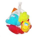 AKUKU ZABAWKI KĄPIELOWE DO KĄPIELIWODY WANNY DLA DZIECI KOLOROWE PŁYWAJĄCE ZWIERZĘTA MORSKIE 4SZT - 2