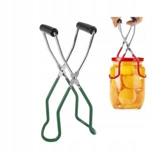 ZIELONY CHWYTAK DO WYJMOWANIA GORĄCYCH SŁOIKÓW PRZETWORÓW UCHWYT SZCZYPCE STALOWE KLESZCZE ŁAPKI