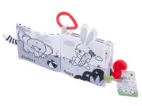 KSIĄŻECZKA SENSORYCZNA MIĘKKA KONTRASTOWA EDUKACYJNA ZWIERZĄTKA DLA MALUCHA NIEMOWLĄT + METKI - 2