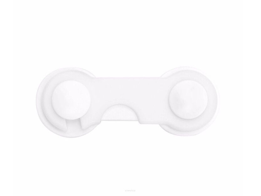 BIAŁE ZABEZPIECZENIE DO SZAFEK DRZWICZEK BLOKADA DO SZUFLAD MEBLI PRZED DZIEĆMI ZATRZASK ZAPADKA