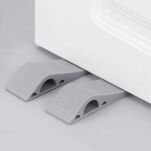 SZARY KLIN GUMOWY BLOKADA DO DRZWI STOPER ZABEZPIECZENIE ODBOJNIK  Z ZAWIESZKĄ HACZYKIEM - 3