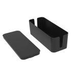 CZARNY POJEMNIK SKRZYNKA PUDEŁKO NA LISTWĘ I KABLE ORGANIZER NA PRZEWODY DO BIURA DOMU - 4