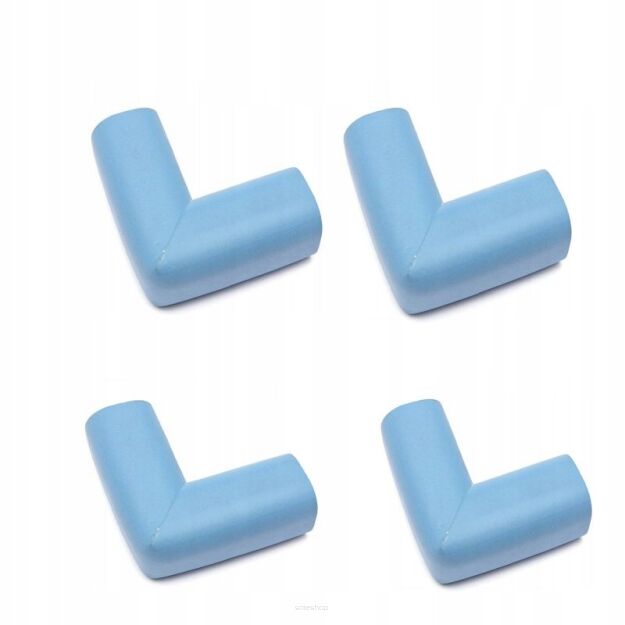 NIEBIESKIE OCHRONNY PIANKOWY NAROŻNIK NA KANT STOŁU MEBLI SZAFEK ZABEZPIECZENIE KOMPLET 4SZT