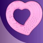 AKUKU GRYZAK USPOKAJAJĄCY SILIKONOWY WODNY MIĘKKI CHŁODZĄCY DZIĄSŁA  NA ZĄBKOWANIE NIEMOWLĄT SERCE - 4