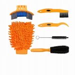 ZESTAW SZCZOTKI MYJKI DO CZYSZCZENIA MYCIA KÓŁ OPON WÓZKA ROWERU NAPĘDU ŁAŃCUCHA ROWEROWEGO RAMY - 3