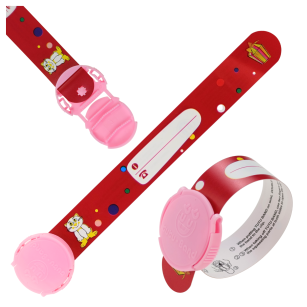 KOTEK OPASKA IDENTYFIKACYJNA INFORMACYJNA IDENTYFIKATOR IMIENNIK DLA DZIECKA NA RĘKĘ NUMER TELEFONU NIEZGUBKA