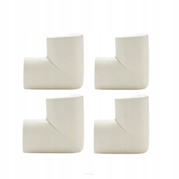 KREMOWE ZABEZPIECZENIE OSŁONKI PIANKOWE NAROŻNIKÓW ROGÓW MEBLI STOŁU OSŁONA NA NAROŻNIKI KANTY 4SZT  12MM