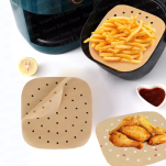 PAPIEROWE WKŁADY DO AIR FRYERA DO PIECZENIA BEZ TŁUSZCZU PERFOROWANY 100SZT 20CM - 2