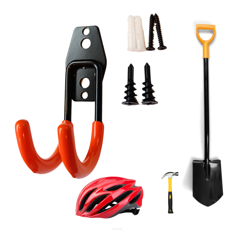 UCHWYT WIESZAK NA ŚCIANĘ NA ROWER HULAJNOGĘ NARZĘDZIA HAK MONTAŻOWY DO GARAŻU MIESZKANIA TYP 1