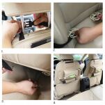 ORGANIZER NA FOTEL SIEDZENIE OPARCIE POKROWIEC SAMOCHODOWY OCHRANIACZ MATA OCHRONNA EKOSKÓRA CZARNA - 3