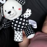 AKUKU MIĘKKA ZABAWKA GRZECHOTKA ZAWIESZKA DO WÓZKA SPACERÓWKI ŁÓŻECZKA FOTELIKA DZIECIĘCEGO MIŚ - 4